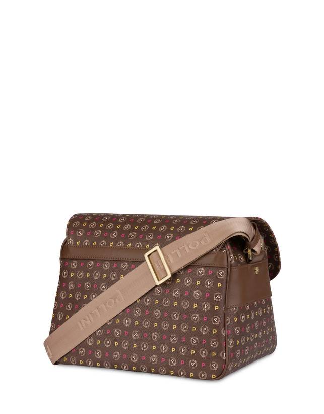 Pollini Borsa A Spalla Multitasche Heritage Logo Classic Multicolor/marrone Offerte giornaliere