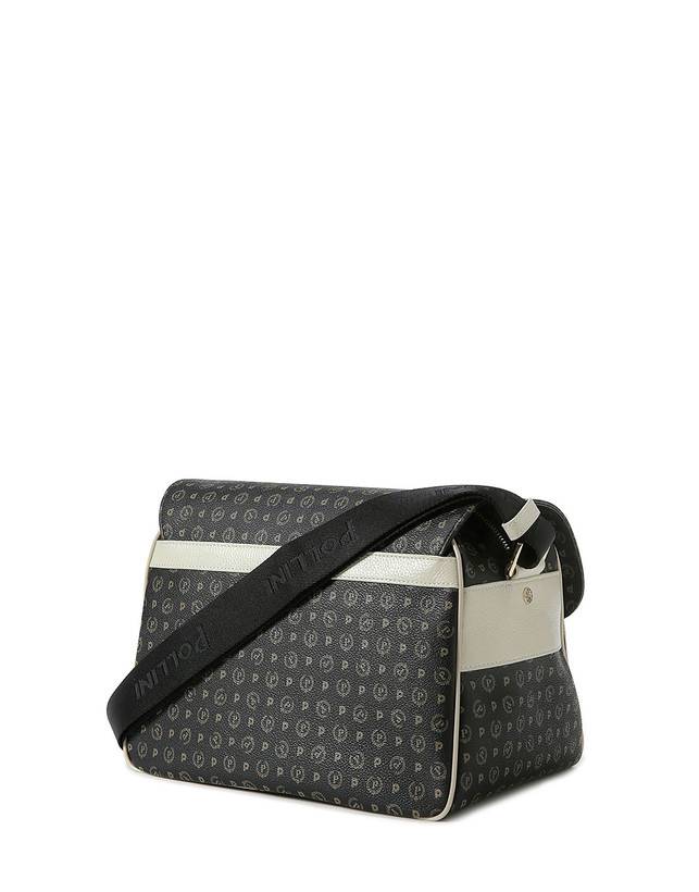Pollini Borsa A Spalla Multitasche Heritage Logo Classic Nero/avorio Offerte speciali
