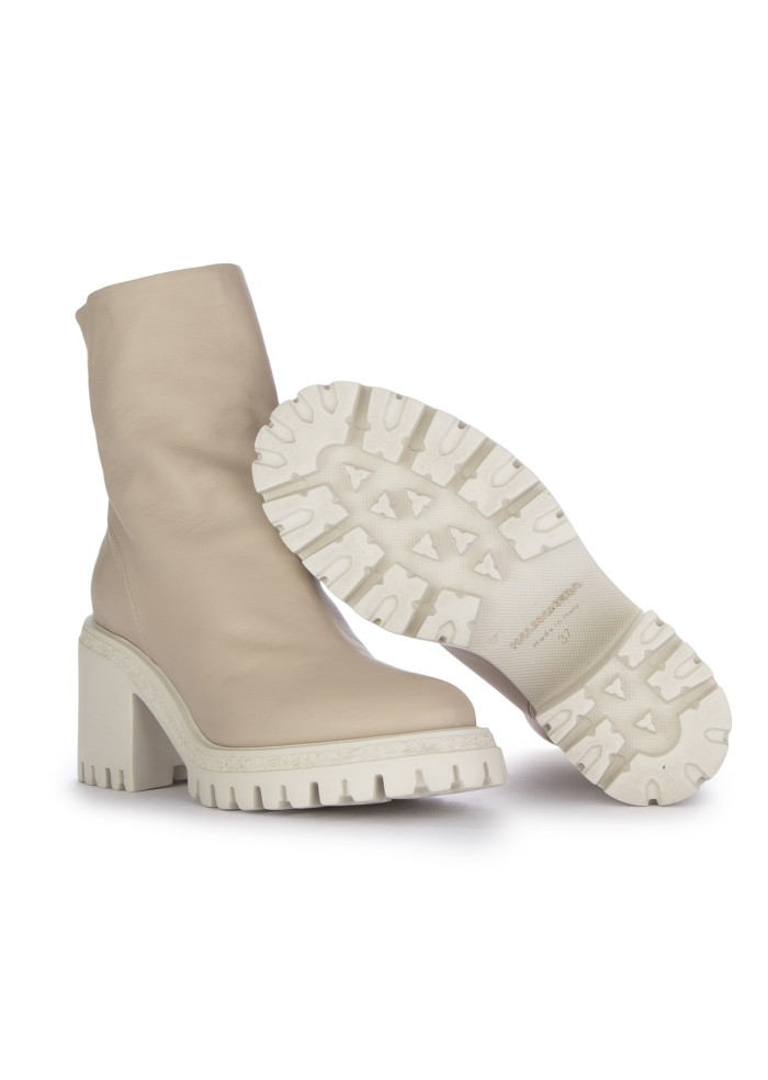 HALMANERA | STIVALETTI CON TACCO BARON PEYOTE BIANCO PANNA In Linea