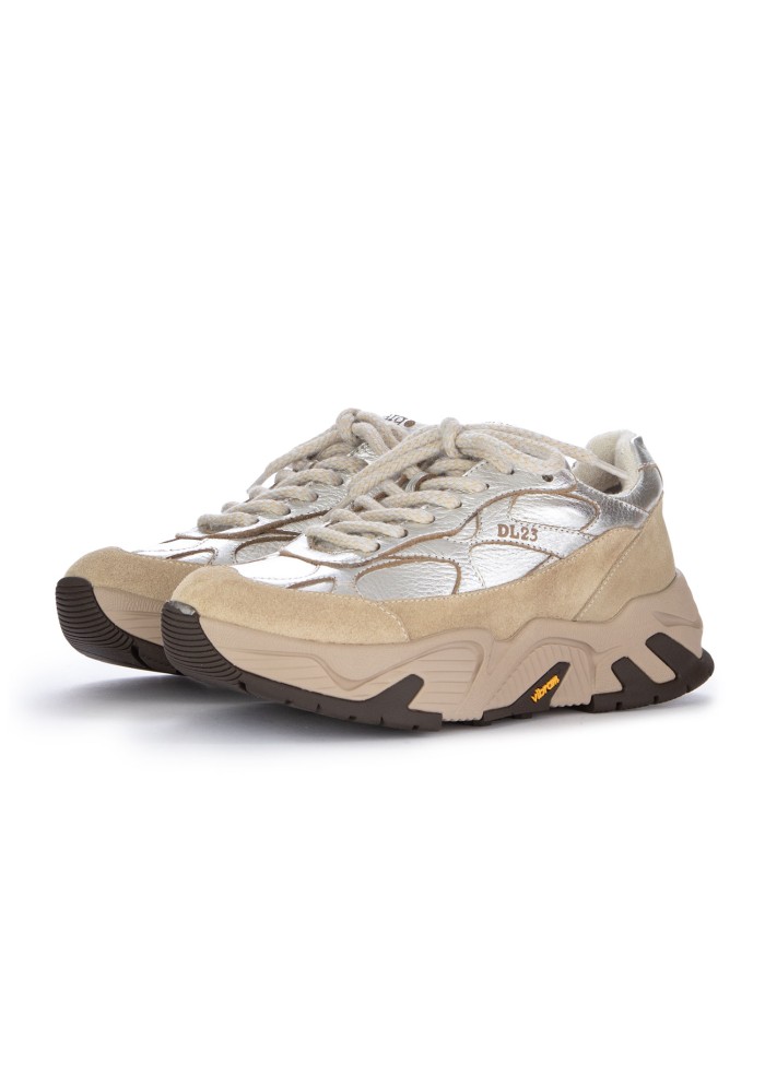 LEMARGO | SNEAKERS LAMINATO ARGENTO TAUPE Pezzi Unici