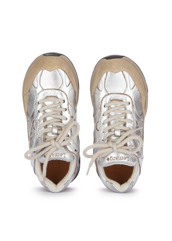 LEMARGO | SNEAKERS LAMINATO ARGENTO TAUPE Pezzi Unici