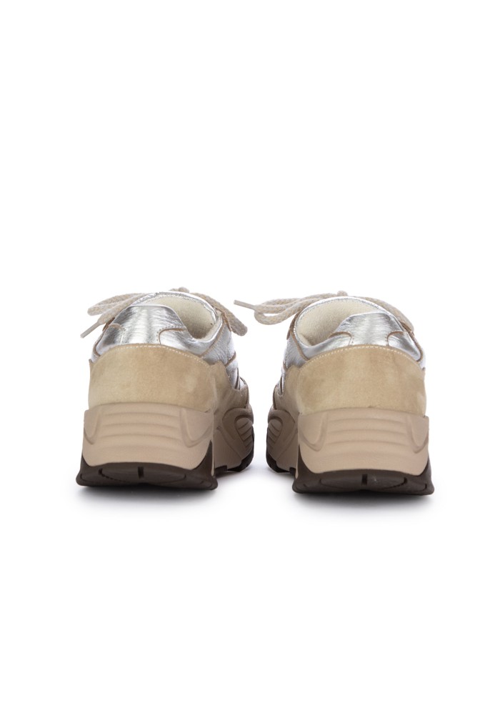 LEMARGO | SNEAKERS LAMINATO ARGENTO TAUPE Pezzi Unici