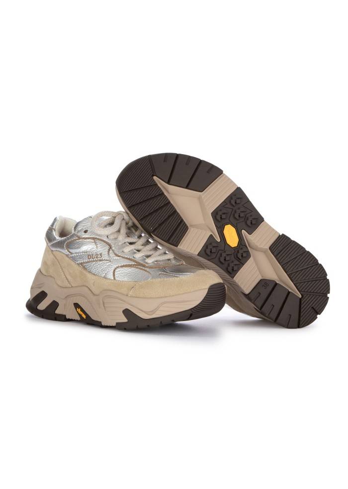 LEMARGO | SNEAKERS LAMINATO ARGENTO TAUPE Pezzi Unici