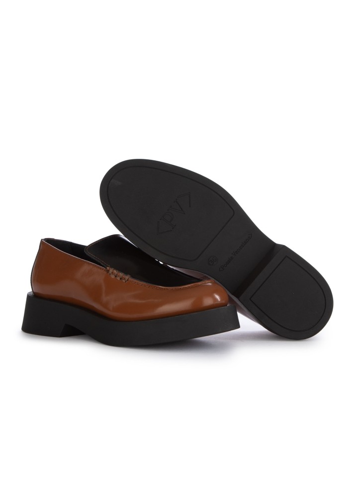 POESIE VENEZIANE | MOCASSINI SUOLA SPESSA ABRASIVATO MARRONE NERO 50% di sconto con spedizione gratuita