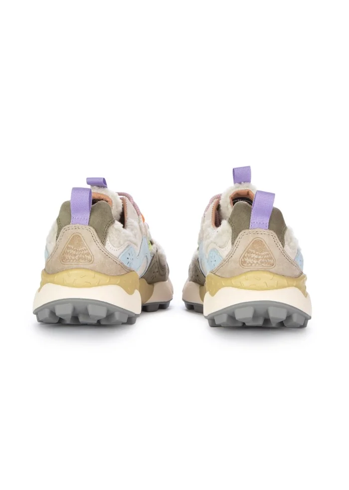 FLOWER MOUNTAIN | SNEAKERS YAMANO 3 SUEDE TEDDY BEIGE VERDE Sottocosto