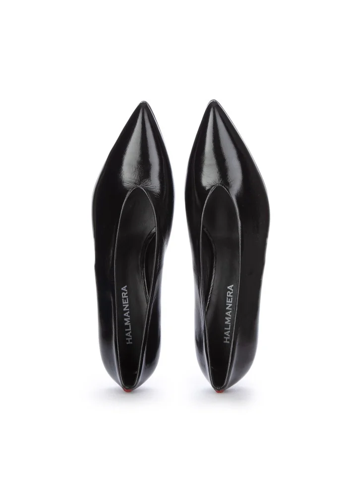 HALMANERA | SCARPE CON TACCO GLAZE NERO Nuova