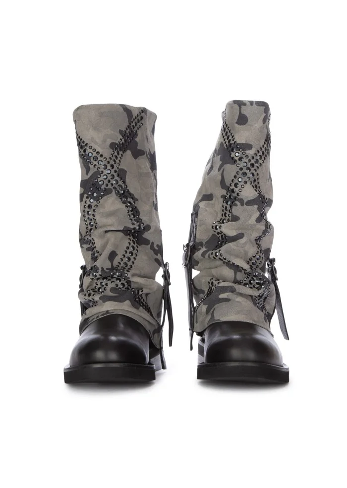 JUICE | STIVALI CAMO MILITARE GRIGIO NERO Italia
