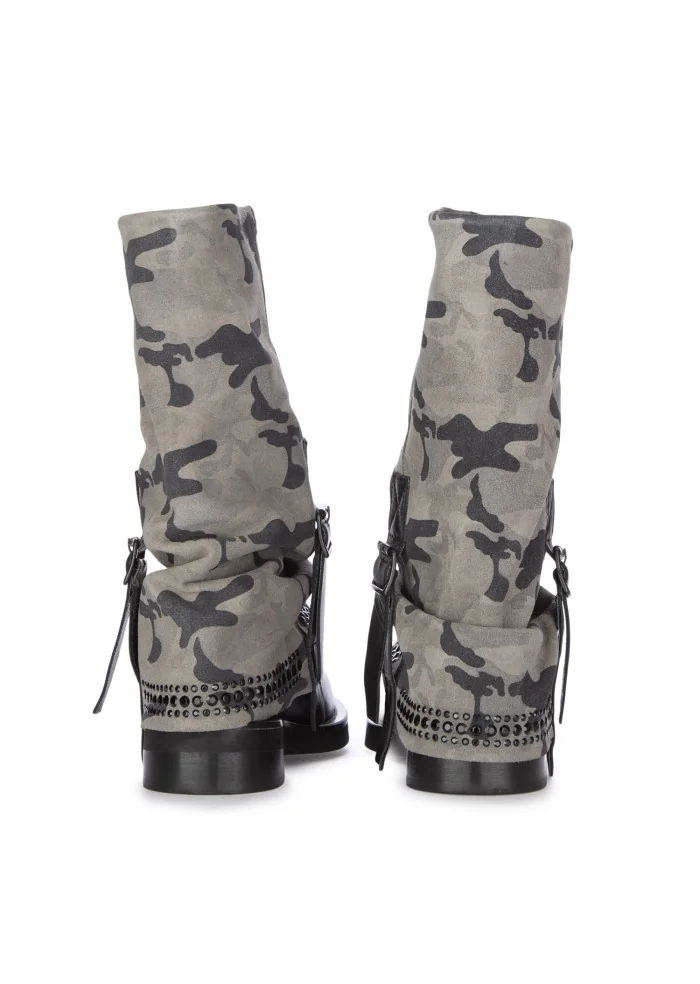 JUICE | STIVALI CAMO MILITARE GRIGIO NERO Italia