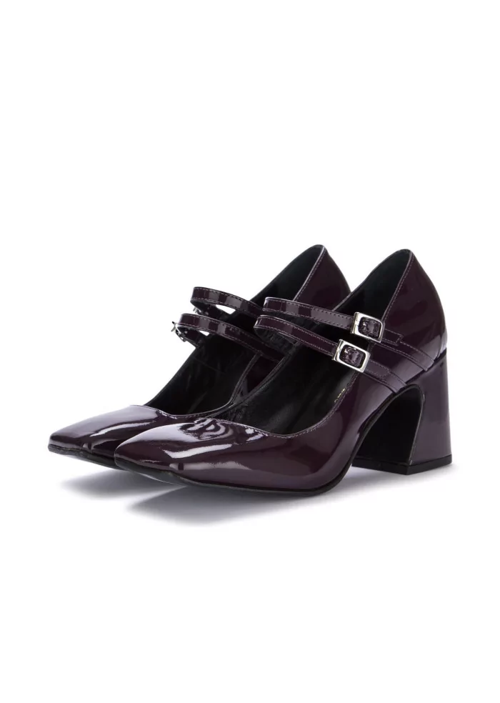 POESIE VENEZIANE | SCARPE TACCO MIA PELLE VIOLA Nuovo