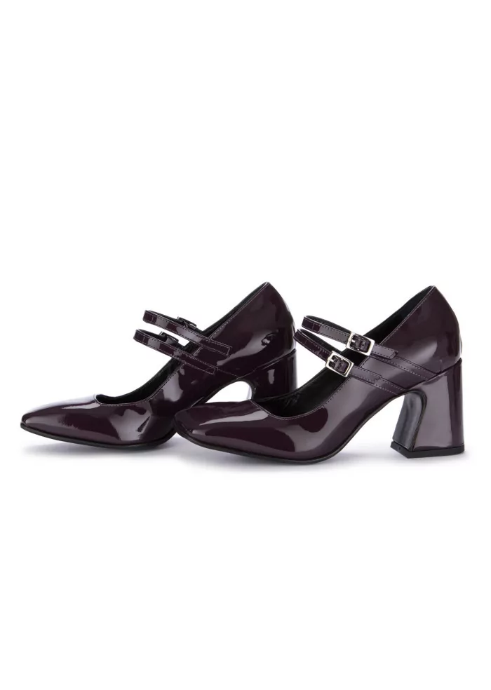 POESIE VENEZIANE | SCARPE TACCO MIA PELLE VIOLA Nuovo