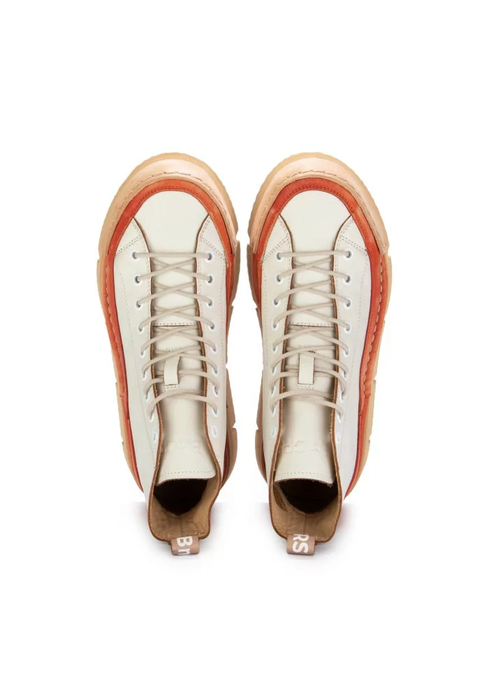 BNG REAL SHOES | SNEAKERS LA DINAMICA BIANCO PANNA ARANCIONE Vendita