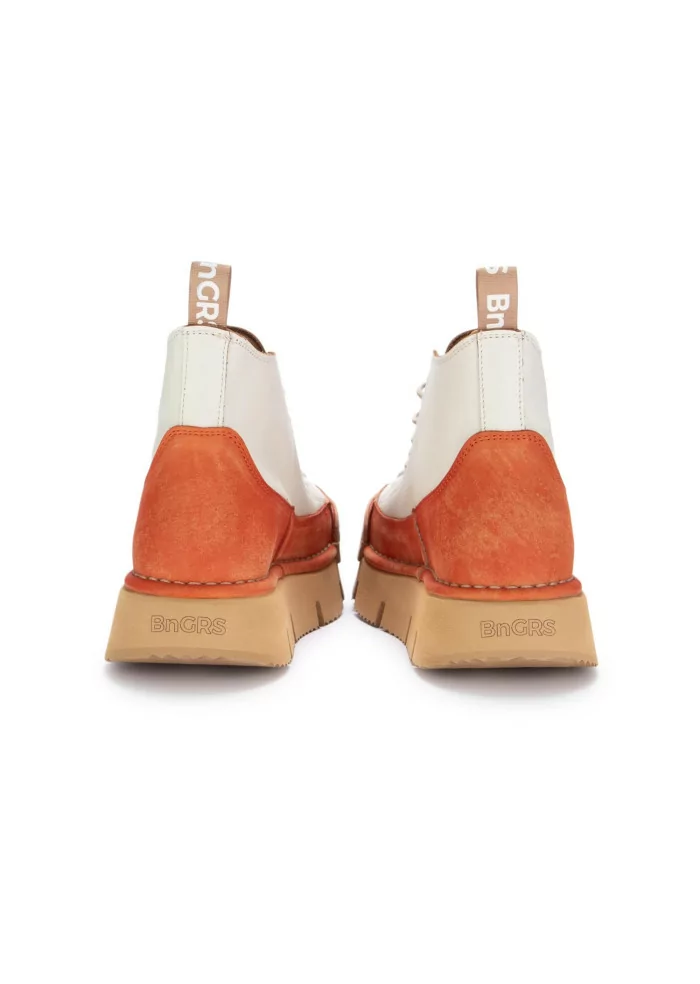 BNG REAL SHOES | SNEAKERS LA DINAMICA BIANCO PANNA ARANCIONE Vendita