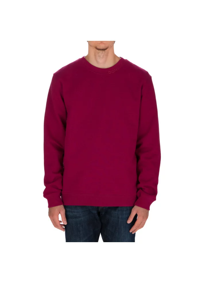 DONDUP | FELPA LOGO GIROCOLLO COTONE MAGENTA Promozione Limitata