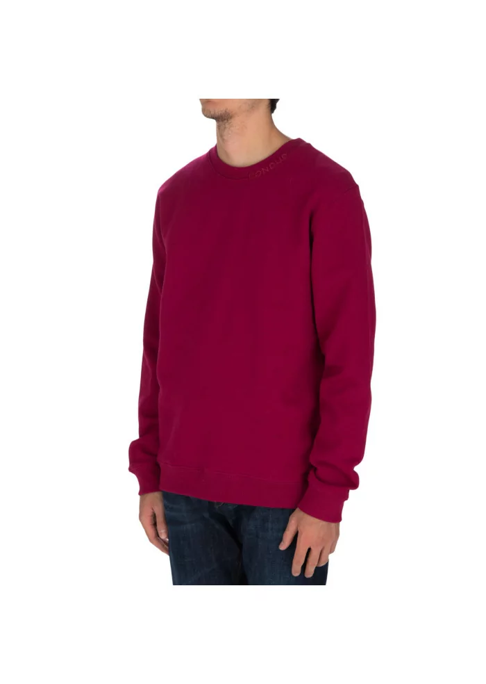 DONDUP | FELPA LOGO GIROCOLLO COTONE MAGENTA Promozione Limitata