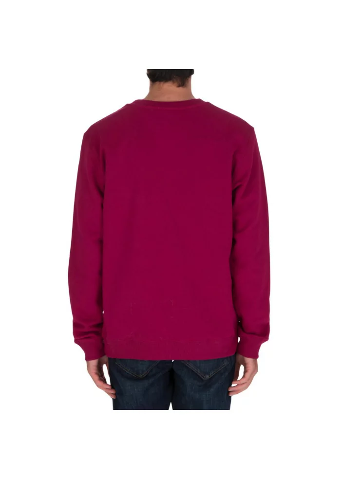 DONDUP | FELPA LOGO GIROCOLLO COTONE MAGENTA Promozione Limitata