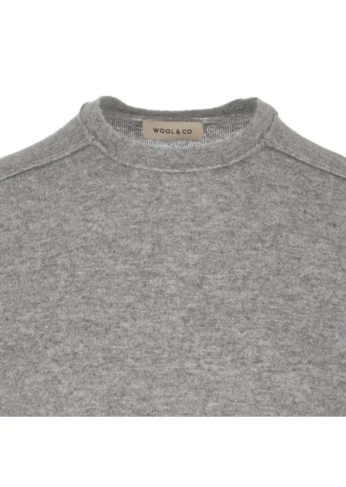 WOOL & CO | MAGLIONE LANA VISCOSA GRIGIO Sconto