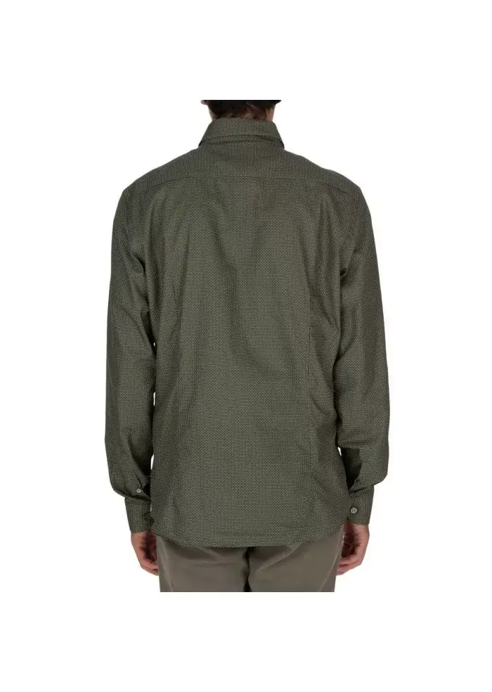 MASTRICAMICIAI | CAMICIA LUCA COTONE MICRO PATTERN VERDE Offerta