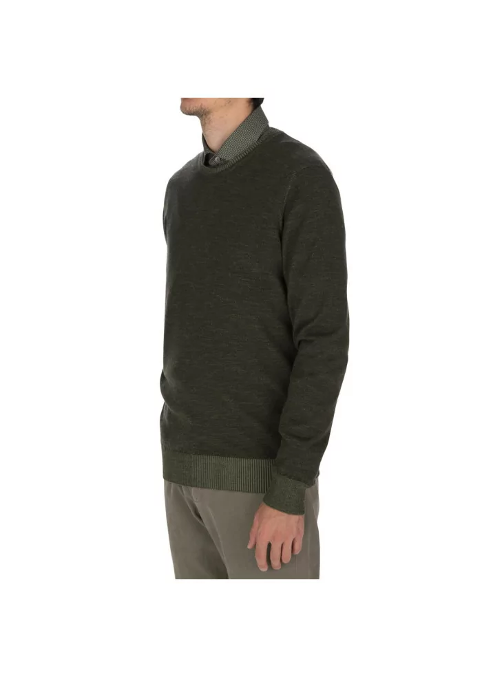 JURTA | MAGLIONE GIROCOLLO LANA MERINO VERDE Vendita Calda