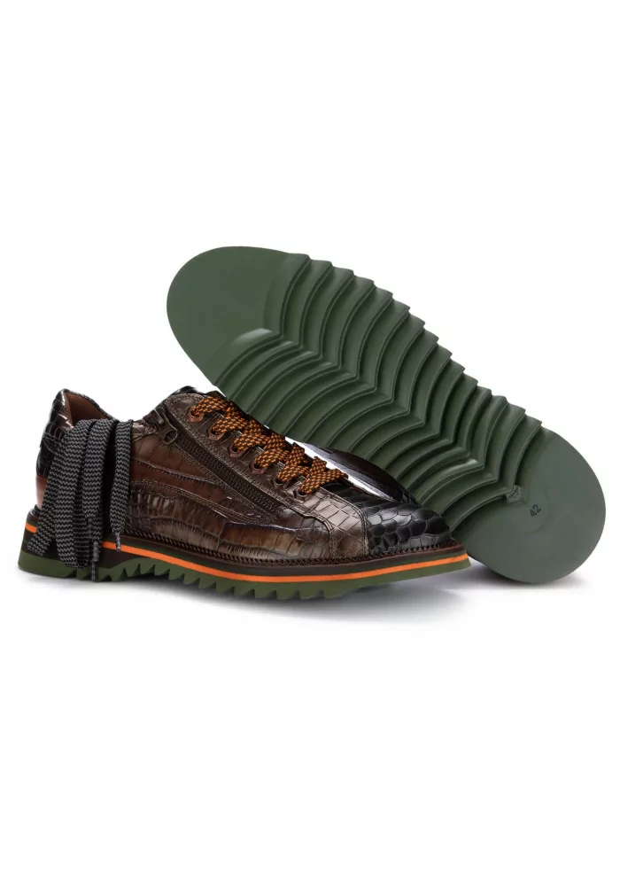 LORENZI | SCARPE ALLACCIATE ANACONDA MARRONE NERO Offerte stagionali