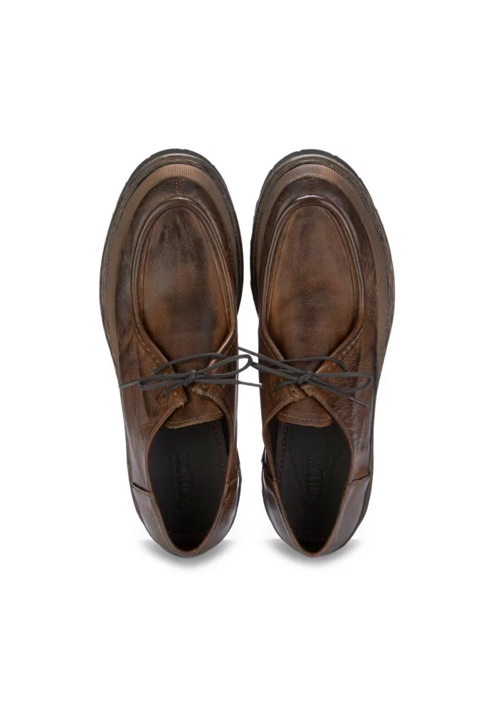 PAWELK'S | SCARPE ALLACCIATE BUFALO PELLE MARRONE Qualità Garantita