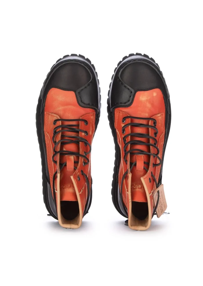BNG REAL SHOES | SNEAKERS ALTE LA BIKER ARANCIONE NERO Pezzi Unici