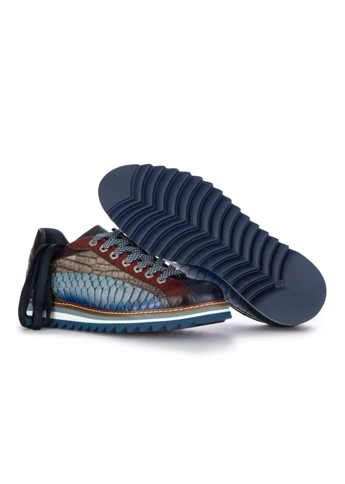 LORENZI | SCARPE ALLACCIATE DRILLO BLU Acquista Ora