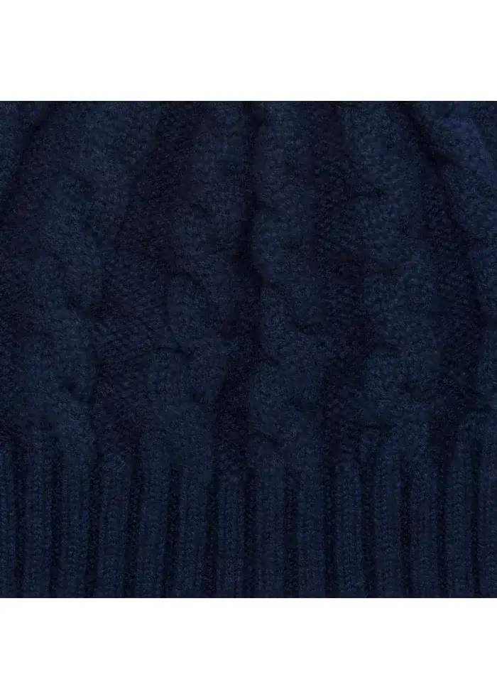 RIVIERA CASHMERE | BERRETTO TRECCIA BLU NOTTE Sconto