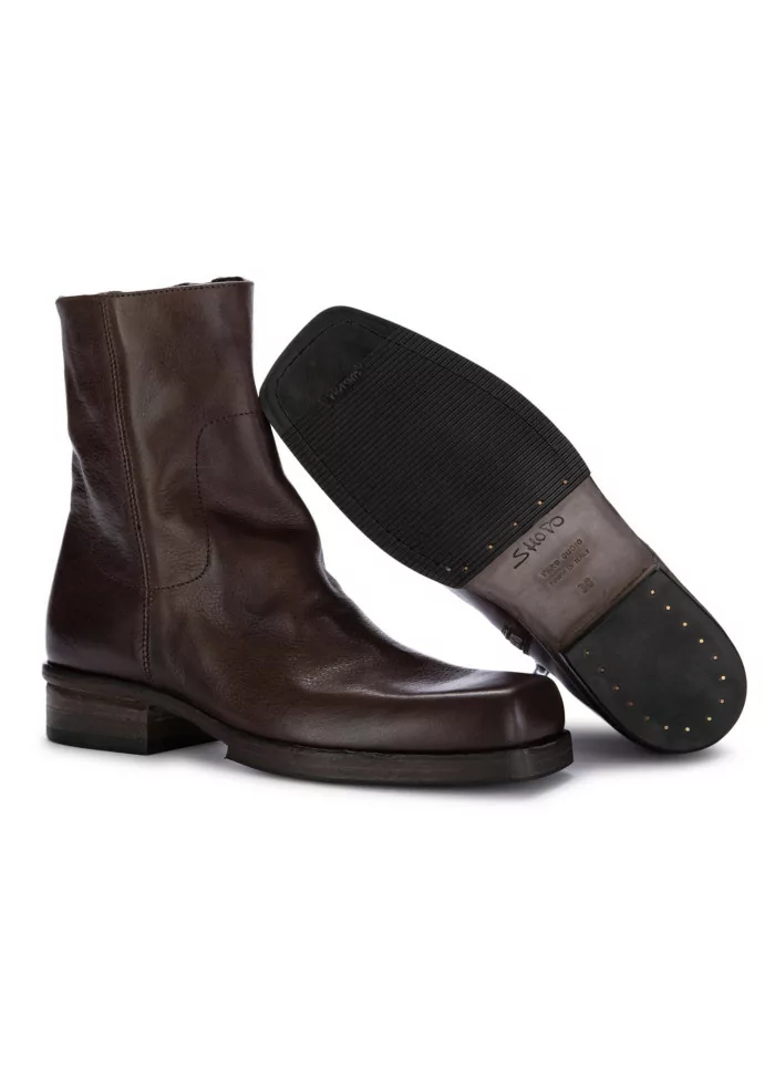 SHOTO | STIVALETTI PACO PELLE MARRONE SCURO Offerte