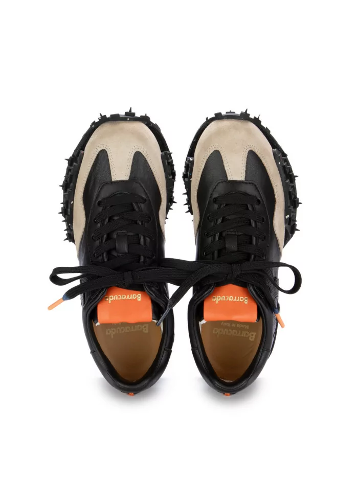 BARRACUDA | SNEAKERS PELLE CAMOSCIO NERO BEIGE 2025
