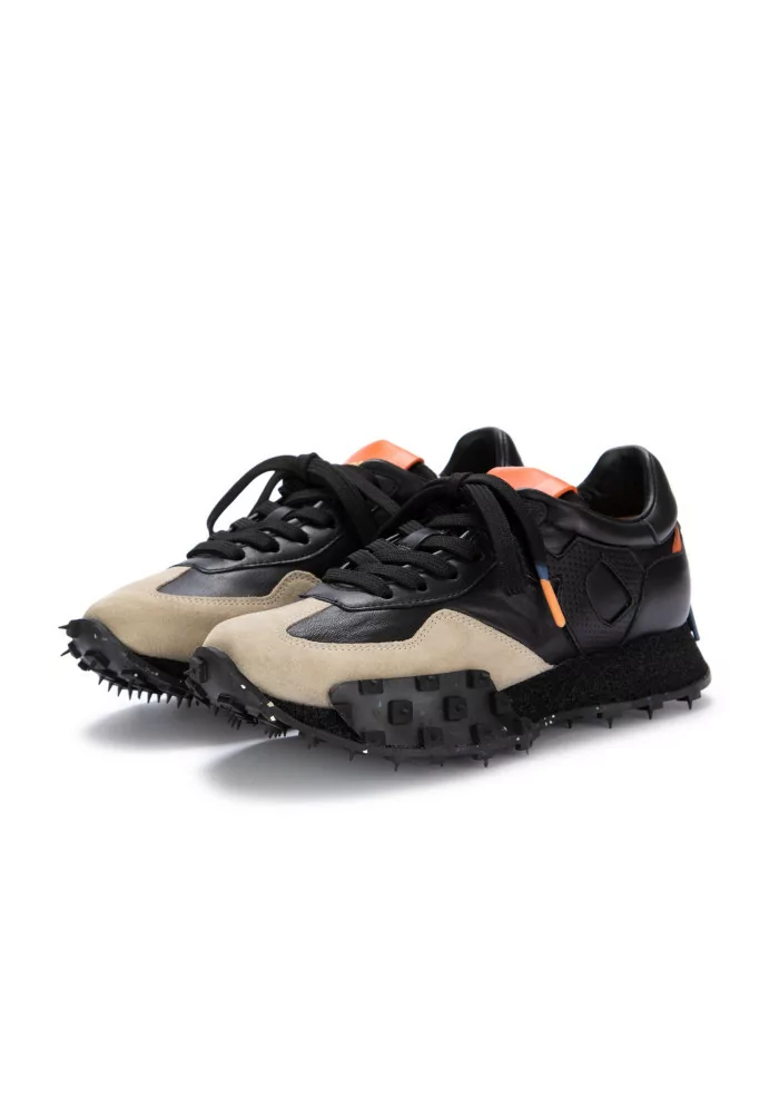 BARRACUDA | SNEAKERS PELLE CAMOSCIO NERO BEIGE 2025
