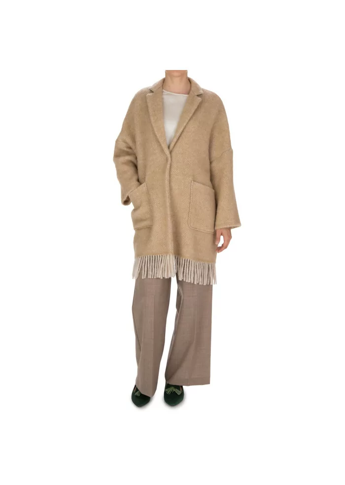 SOLOTRE | PANTALONI PALAZZO MARRONE Italia