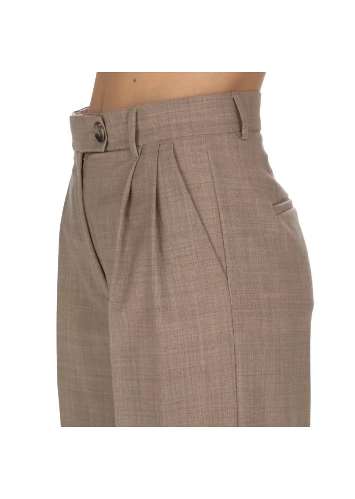 SOLOTRE | PANTALONI PALAZZO MARRONE Italia
