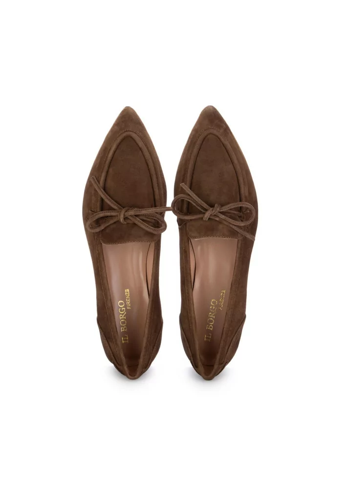 IL BORGO FIRENZE | SCARPE BASSE AMALFI CAMOSCIO MARRONE Vendita
