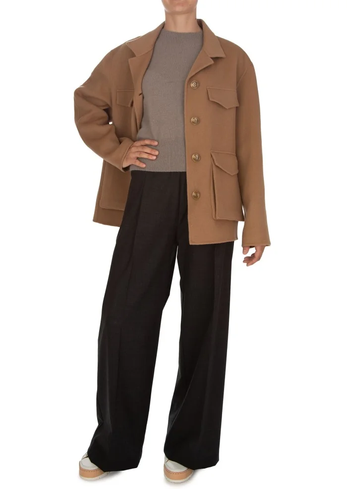 SEMICOUTURE | CAPPOTTO TASCHE MARRONE Prezzo Ridotto