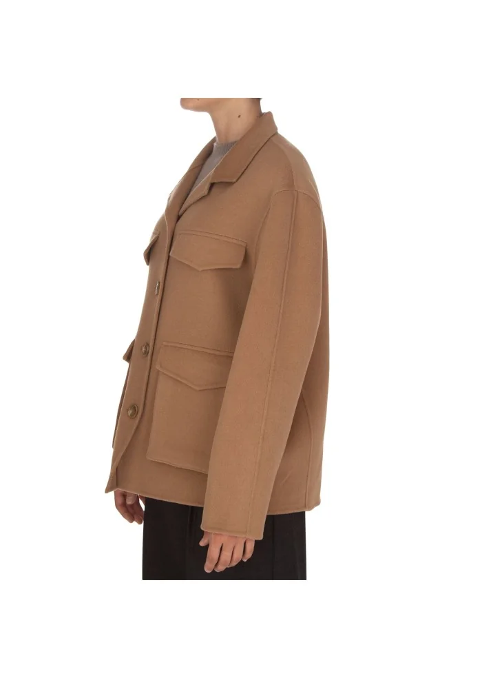 SEMICOUTURE | CAPPOTTO TASCHE MARRONE Prezzo Ridotto
