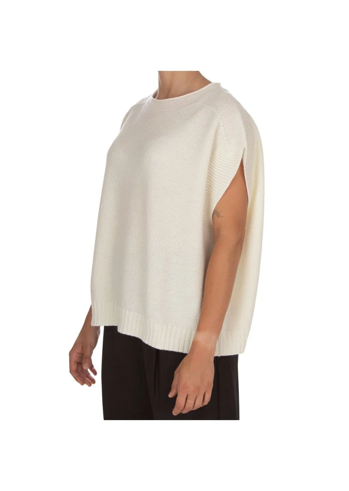 CASHMERE ISLAND | TOP SMANICATO CERTALDO BIANCO POLARE Offerta