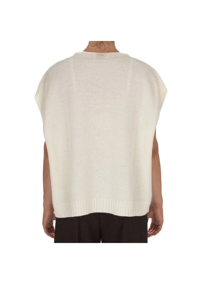 CASHMERE ISLAND | TOP SMANICATO CERTALDO BIANCO POLARE Offerta