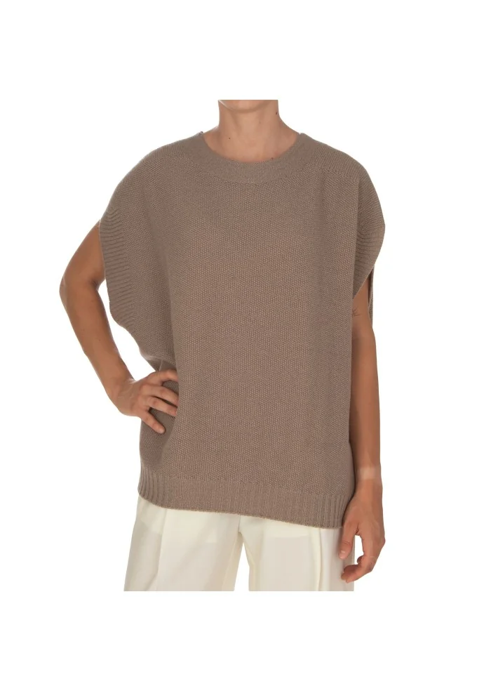 CASHMERE ISLAND | TOP SMANICATO CERTALDO GRIGIO TORTORA Economico