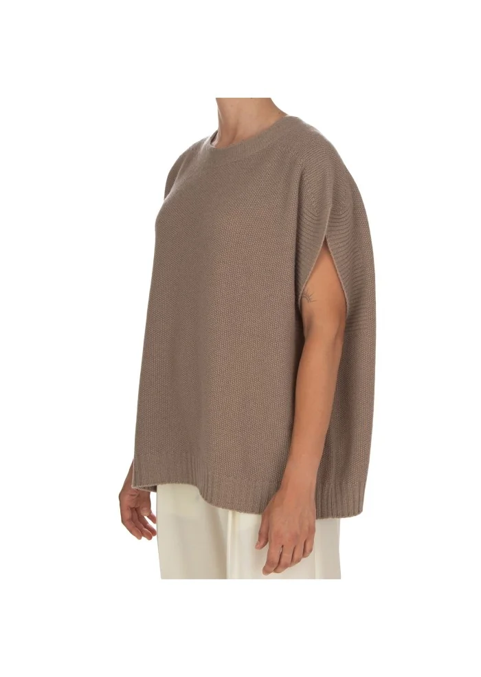 CASHMERE ISLAND | TOP SMANICATO CERTALDO GRIGIO TORTORA Economico