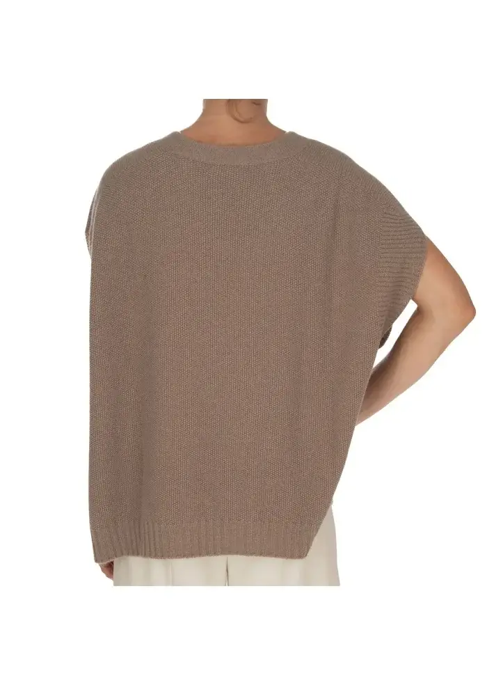 CASHMERE ISLAND | TOP SMANICATO CERTALDO GRIGIO TORTORA Economico