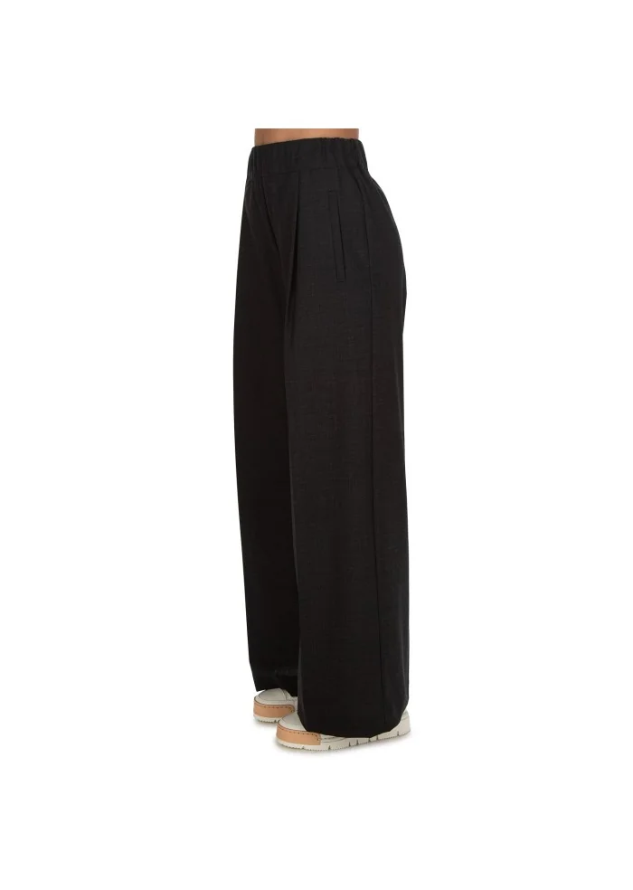 SEMICOUTURE | PANTALONI GAMBA LARGA GRIGIO ANTRACITE In Vendita