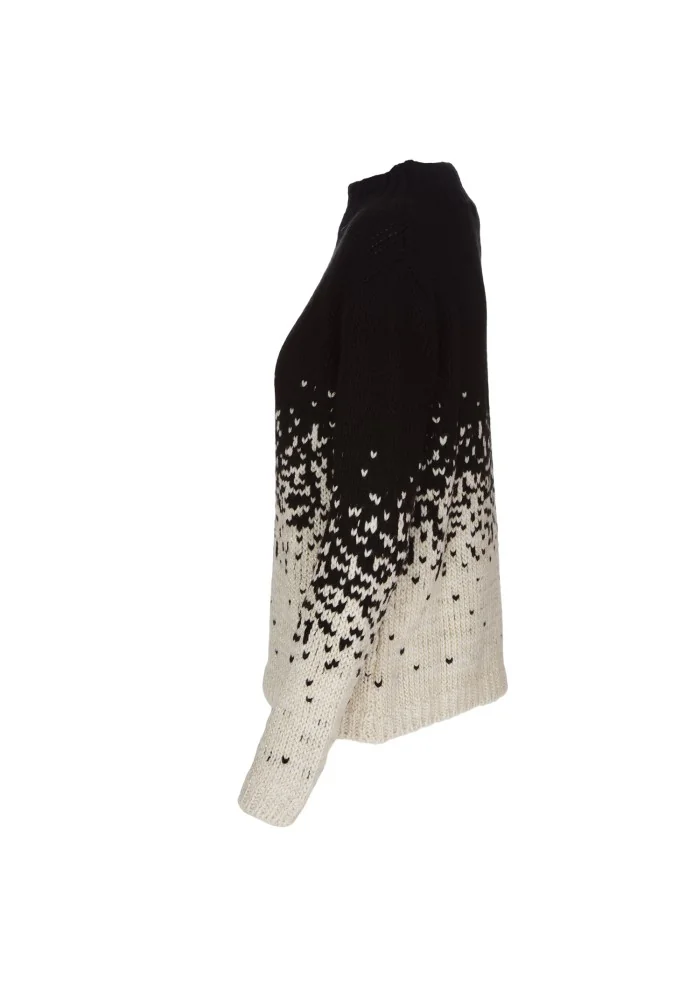 KARTIKA | MAGLIONE MOTIVO SFUMATO NERO BIANCO Rilascio limitato