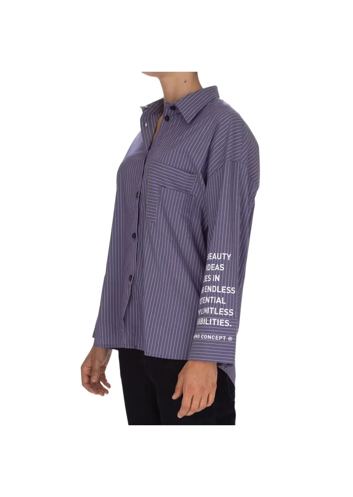 NOUMENO CONCEPT | CAMICIA A RIGHE VIOLA Ultimo giorno