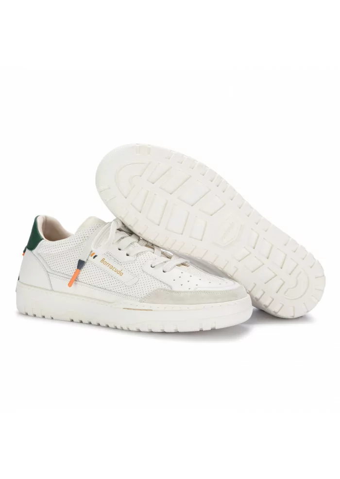 BARRACUDA | SNEAKERS EARVING PELLE BIANCO MARMO Soddisfazione Garantita