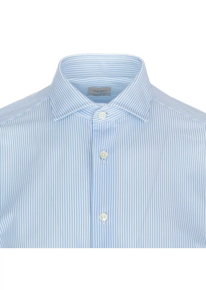 TRAIANO | CAMICIA A RIGHE AZZURRO BIANCO Promozione Limitata