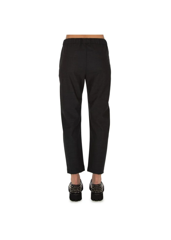 SEMICOUTURE | PANTALONI VITA ELASTICIZZATA GRIGIO ANTRACITE Economico