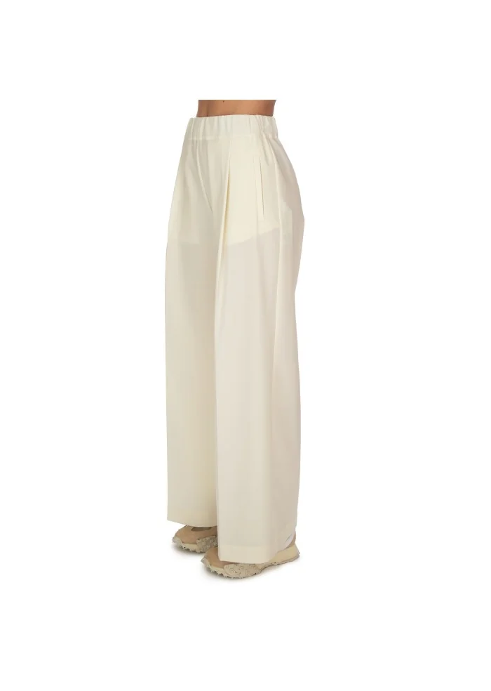 SEMICOUTURE | PANTALONI GAMBA LARGA BIANCO PANNA Online