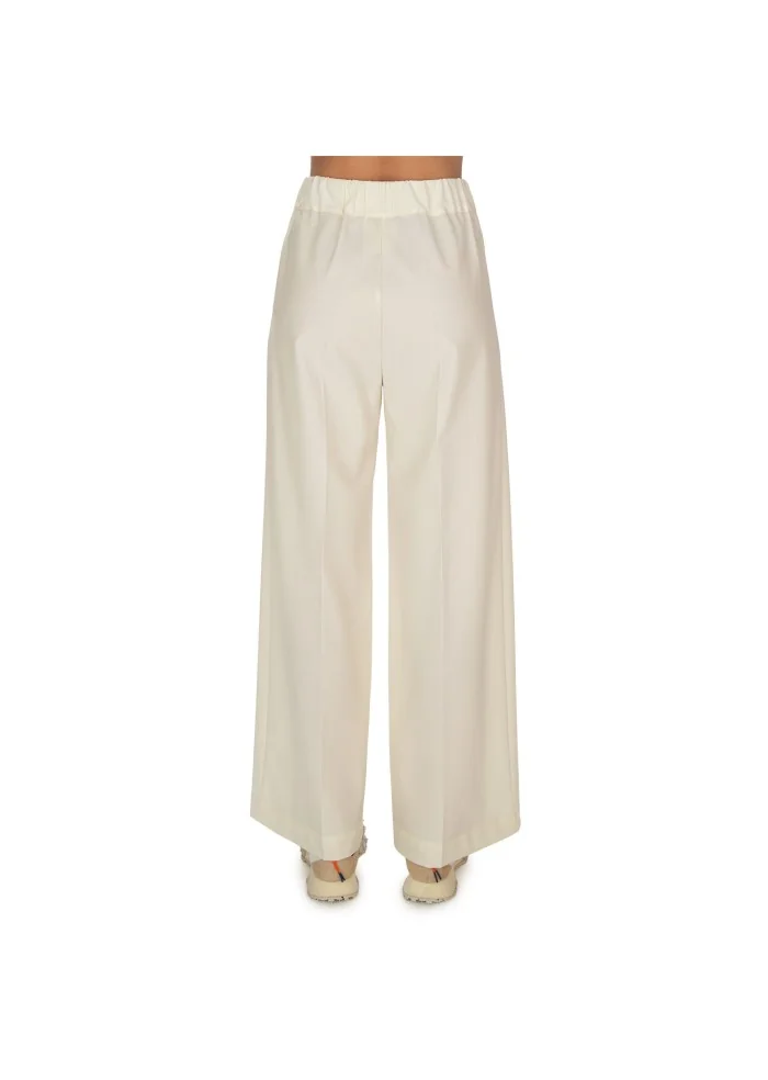 SEMICOUTURE | PANTALONI GAMBA LARGA BIANCO PANNA Online