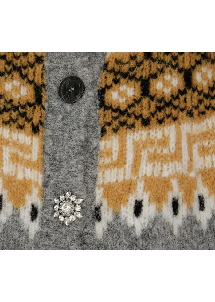 SEMICOUTURE | MAGLIONE GIROCOLLO GRIGIO SENAPE Saldi