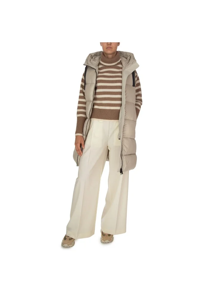 SEMICOUTURE | MAGLIONE A RIGHE MARRONE BEIGE Offerte